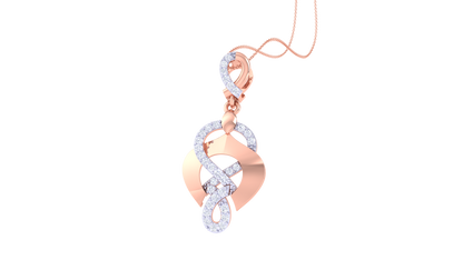 Twilight Embrace Pendant with 0.25 Ct Diamonds