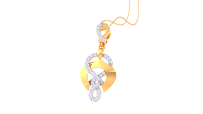 Twilight Embrace Pendant with 0.25 Ct Diamonds