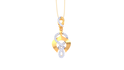 Twilight Embrace Pendant with 0.25 Ct Diamonds