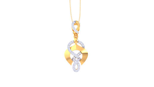 Twilight Embrace Pendant with 0.25 Ct Diamonds