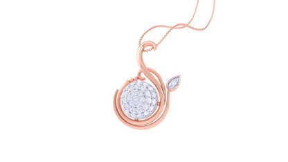 Celestial Circle Pendant – 0.27 Ct Diamonds In Gold
