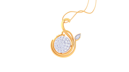 Celestial Circle Pendant – 0.27 Ct Diamonds In Gold