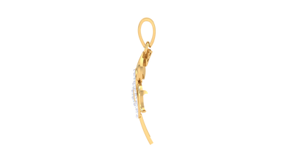 Om Harmony Pendant In Gold - 0.13 Ct Sparking Diamond