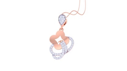 0.31 Ct - Elegant Teardrop Diamond Pendant in Gold