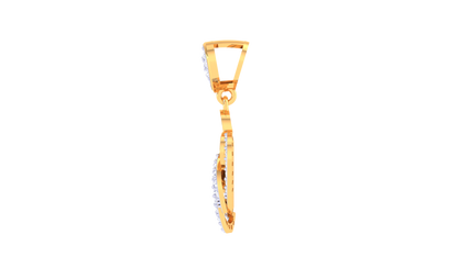 0.31 Ct - Elegant Teardrop Diamond Pendant in Gold