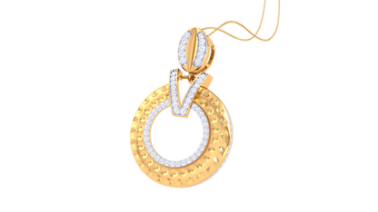Aura Loop Pendent In Rose Gold - 0.82 Ct Round Cut Diamonds