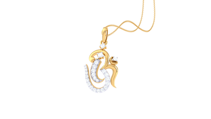 Om Diamond Pendant On 18K Gold – 0.17 Ct Brilliant Cut Sparkle