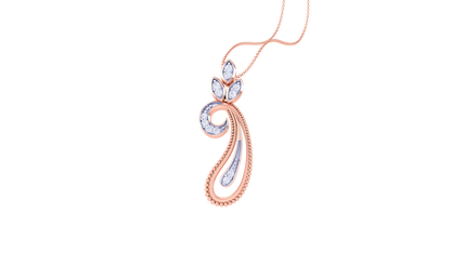 Tenderdrop Cluster Diamond Pendent In Gold - 0.09 Ct