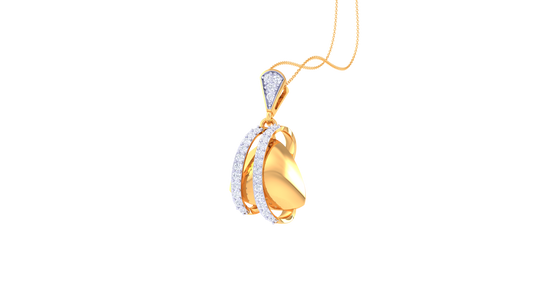 0.24 Ct Diamond-Accented Heart Pendant In Gold