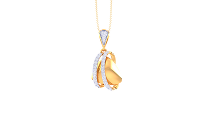 0.24 Ct Diamond-Accented Heart Pendant In Gold