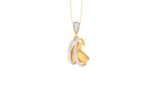 0.24 Ct Diamond-Accented Heart Pendant In Gold