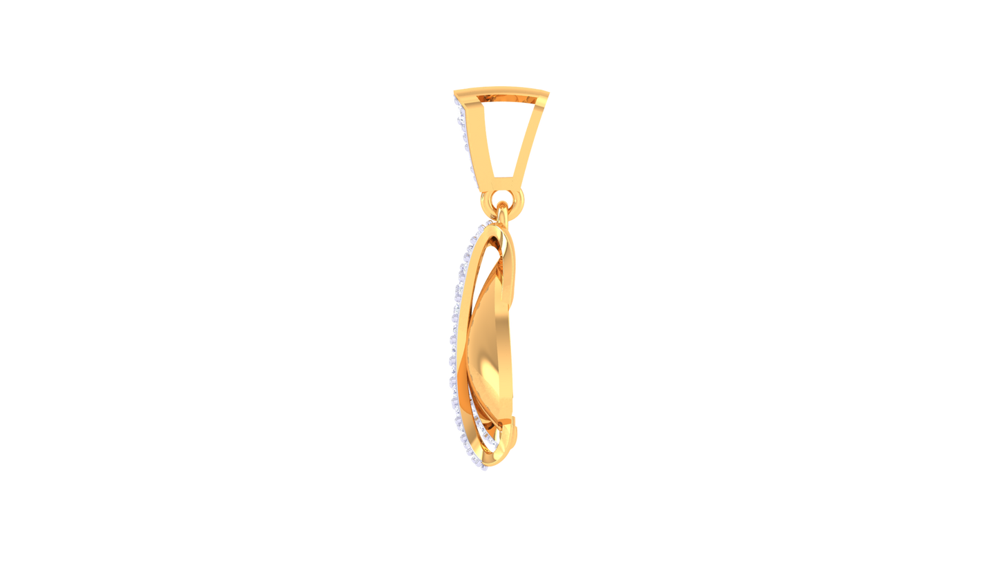 0.24 Ct Diamond-Accented Heart Pendant In Gold