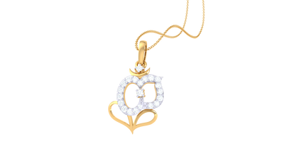 Intertwined Grace Pendant In Gold - 0.15 Ct Diamond Accents