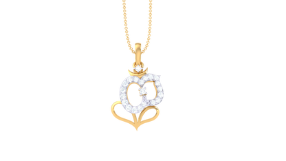 Intertwined Grace Pendant In Gold - 0.15 Ct Diamond Accents