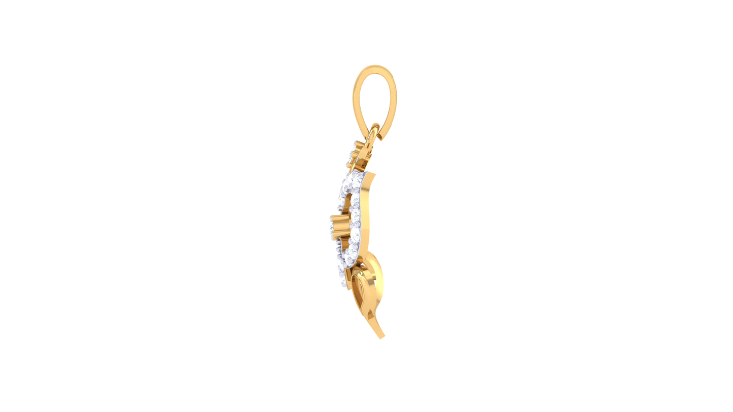 Intertwined Grace Pendant In Gold - 0.15 Ct Diamond Accents
