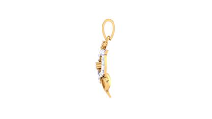 Intertwined Grace Pendant In Gold - 0.15 Ct Diamond Accents