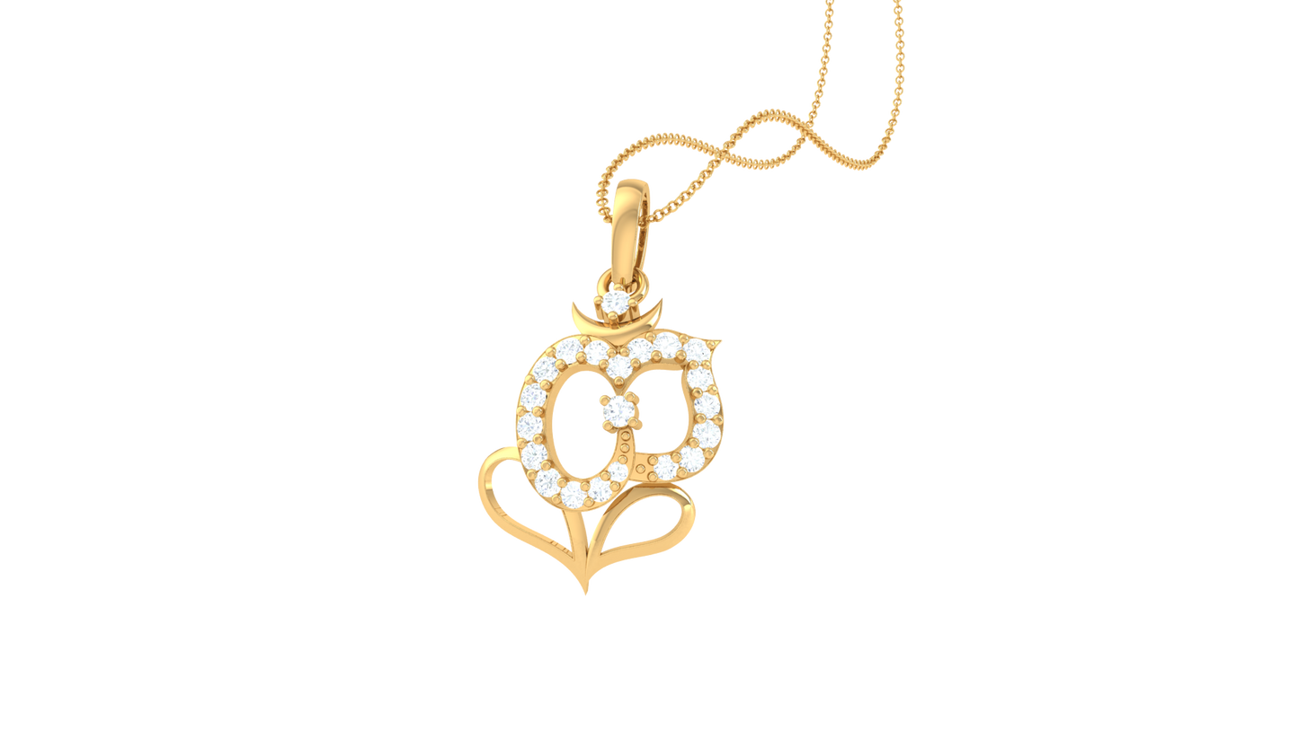 Intertwined Grace Pendant In Gold - 0.15 Ct Diamond Accents