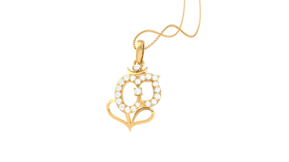 Intertwined Grace Pendant In Gold - 0.15 Ct Diamond Accents