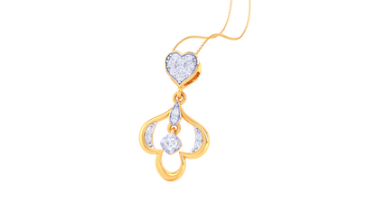Petal Art Diamond Pendent In gold - 0.22 Ct