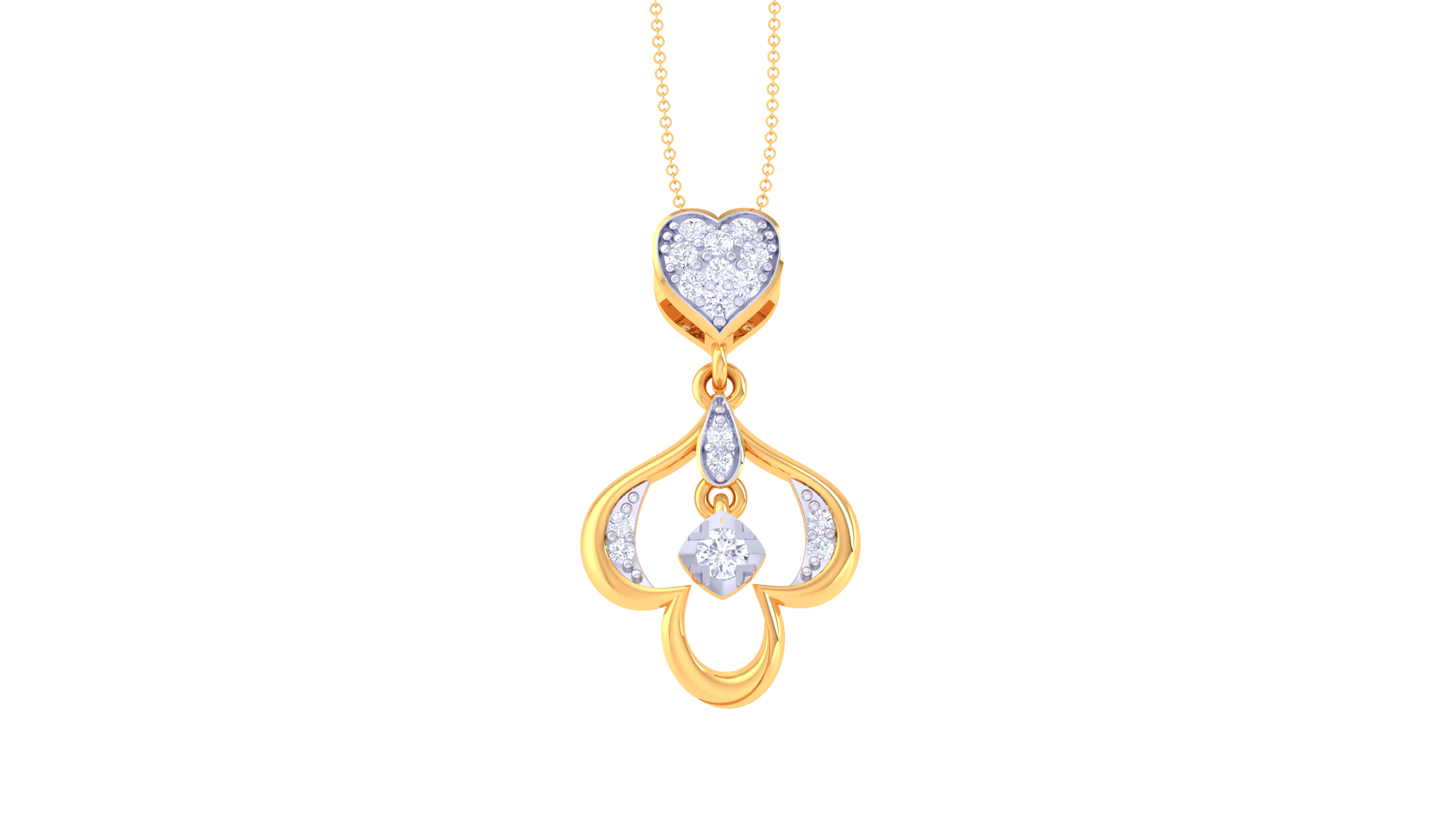 Petal Art Diamond Pendent In gold - 0.22 Ct