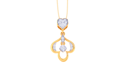 Petal Art Diamond Pendent In gold - 0.22 Ct
