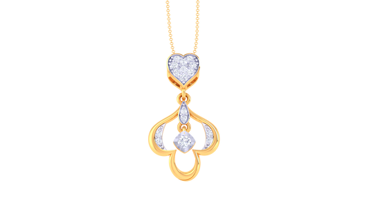 Petal Art Diamond Pendent In gold - 0.22 Ct