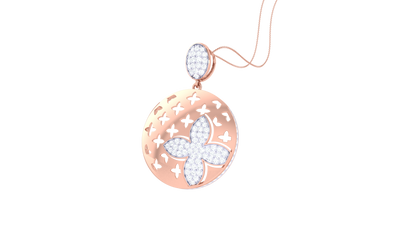 Radiant Bloom Pendant In Gold – 0.90 Ct Brilliant Cut Diamonds