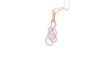 Stylised Tenderdrop Diamond Pendent 0.20 Ct