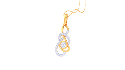 Stylised Tenderdrop Diamond Pendent 0.20 Ct