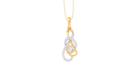 Stylised Tenderdrop Diamond Pendent 0.20 Ct