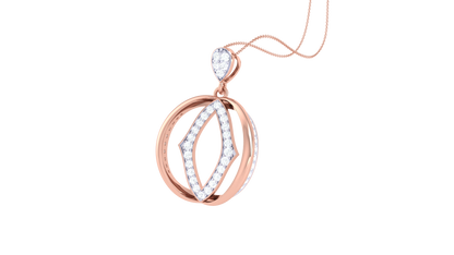 Marquise Illusion Pendant In Gold – 0.37 Ct Dazzling Diamonds