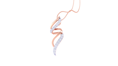 Linear Luxe Diamnd Pendent In Gold - 0.13 Ct