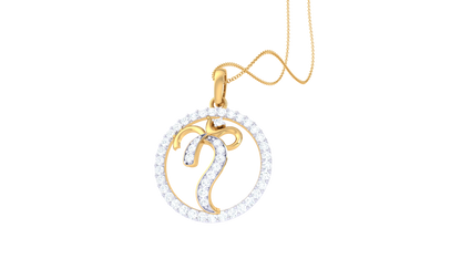 Aries Zodiac Diamond Pendant In Gold – 0.29 Ct Celestial Sparkle