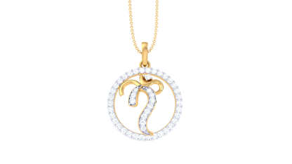 Aries Zodiac Diamond Pendant In Gold – 0.29 Ct Celestial Sparkle