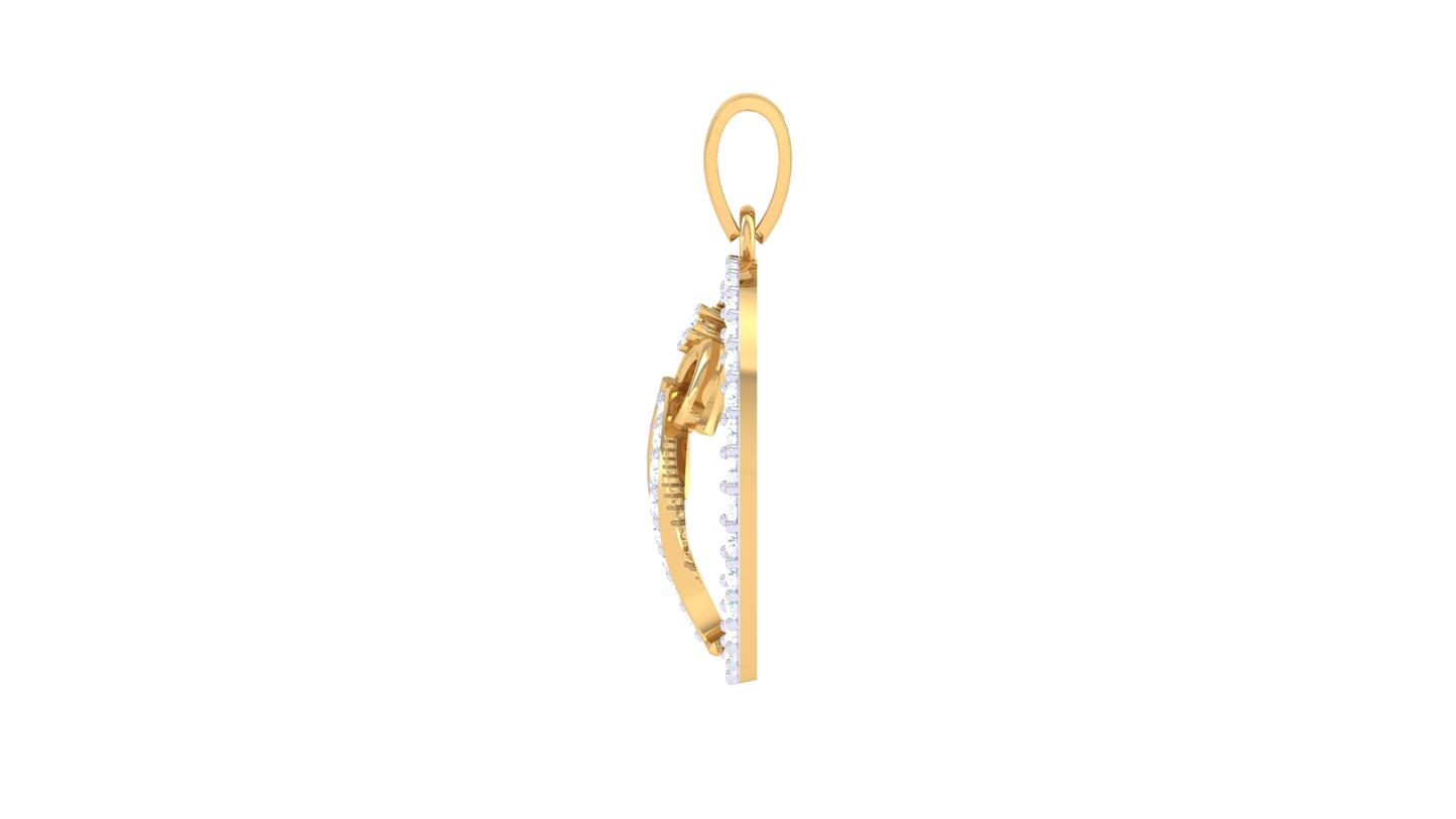 Aries Zodiac Diamond Pendant In Gold – 0.29 Ct Celestial Sparkle