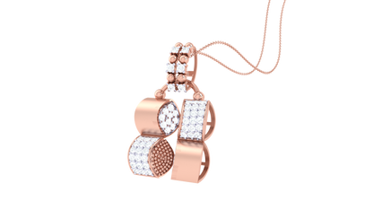 Symmetry Sparkle Gold Pendent - 0.40 Ct Brilliant Cut Diamonds