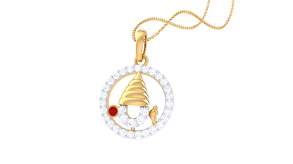 Lord Balaji Pendant In Gold – 0.22 Ct Sparking Diamonds