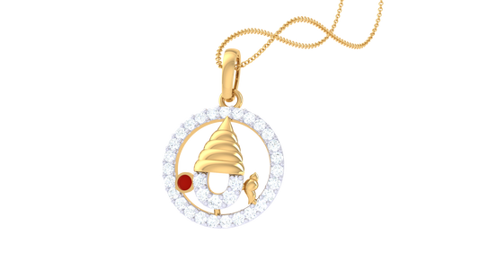 Lord Balaji Pendant In Gold – 0.22 Ct Sparking Diamonds