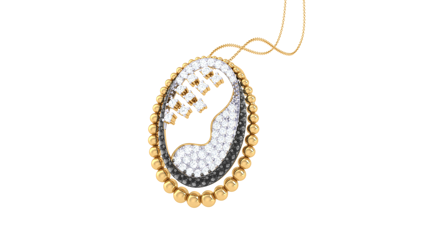 Footprints of Brilliance Pendant In Gold – 0.60 Ct Brilliant Cut Diamonds