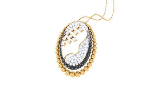 Footprints of Brilliance Pendant In Gold – 0.60 Ct Brilliant Cut Diamonds