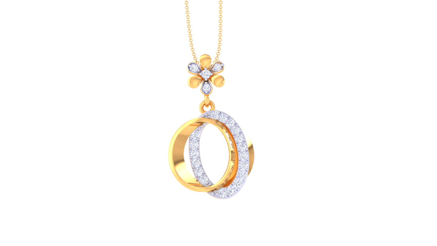 Glammer Glow Diamond Pendent In Gold - 0.26 Ct