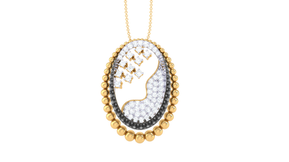 Footprints of Brilliance Pendant In Gold – 0.60 Ct Brilliant Cut Diamonds