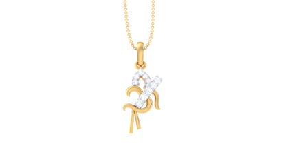 Om Harmony Diamond Pendant In Gold – 0.10 Ct Brilliant Cut