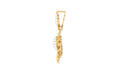Radiant Bloom Teardrop Pendant In Gold - 0.28 Ct Diamonds