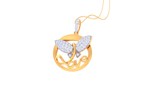 0.54 Ct - Orbit Glow Diamond Pendent In Gold