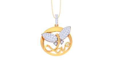 0.54 Ct - Orbit Glow Diamond Pendent In Gold