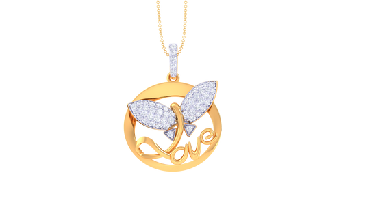 0.54 Ct - Orbit Glow Diamond Pendent In Gold
