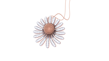 Daisy Bloom Pendant In Gold – 0.58 CtShimmering Diamonds