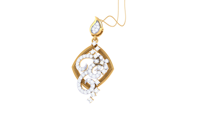 Regal Swirl Pendant In Gold – 0.32 Ct Sparkings Diamonds