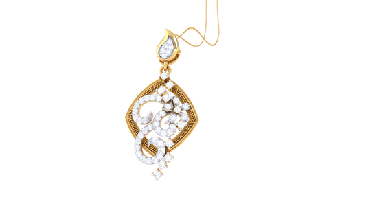 Regal Swirl Pendant In Gold – 0.32 Ct Sparkings Diamonds